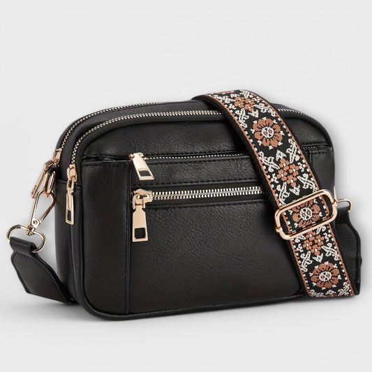 Bolsa cruzada de cuero vegano