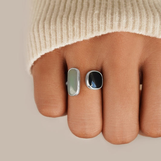 Anillo de plata con aguamarina