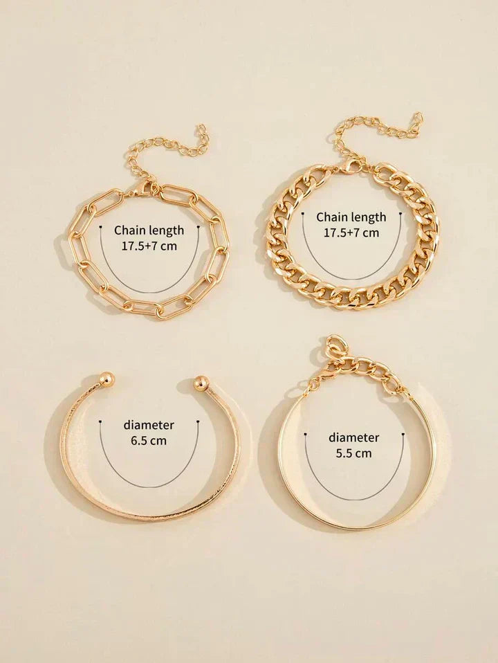 Conjunto de pulseras Élan Mercer en oro blanco