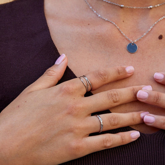 Anillo infinito de plata