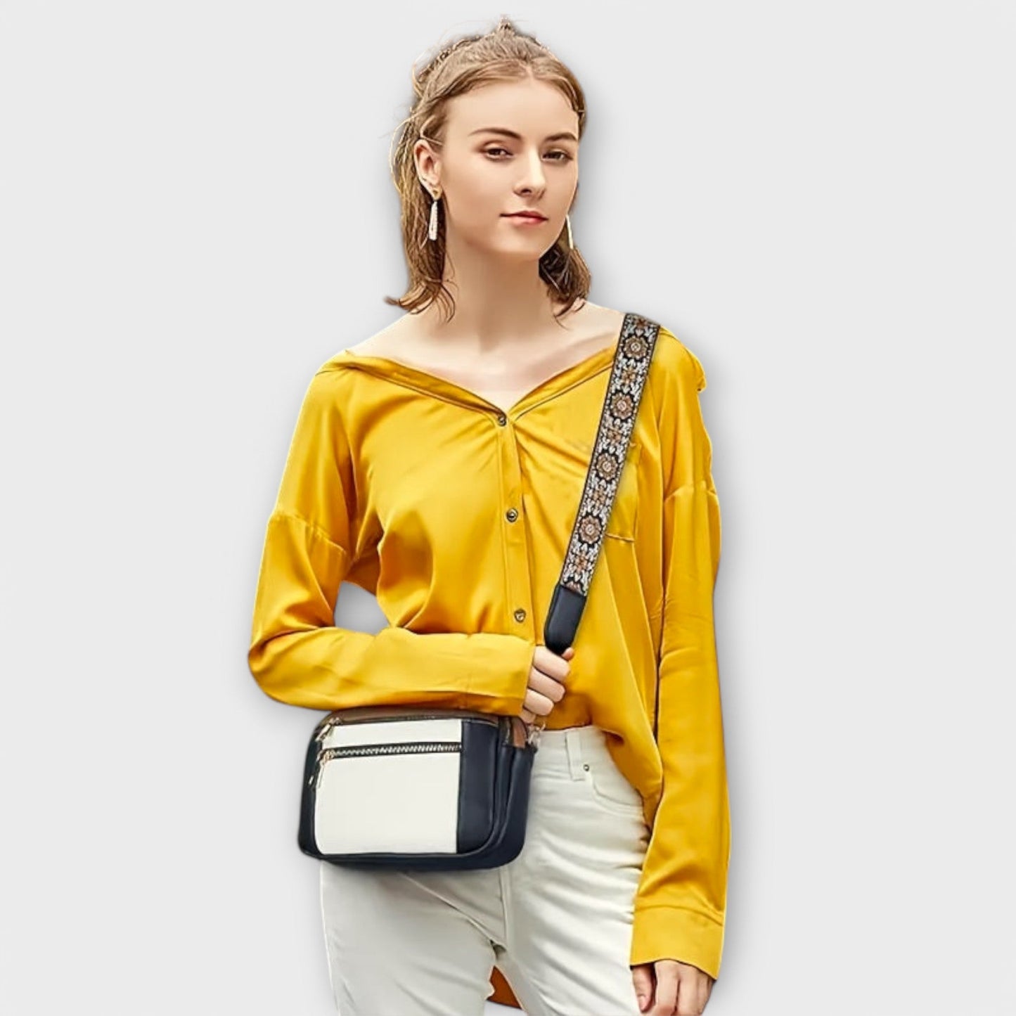 Bolsa cruzada de cuero vegano