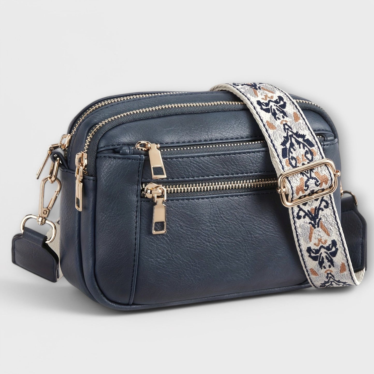 Bolsa cruzada de cuero vegano