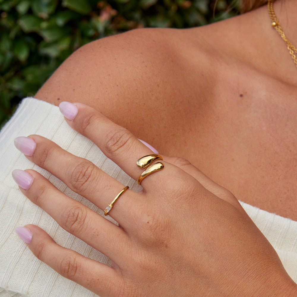 Anillo envolvente Raven Gold