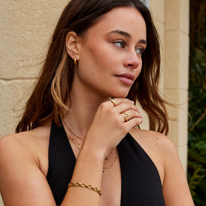 Anillo envolvente vintage con aguamarina