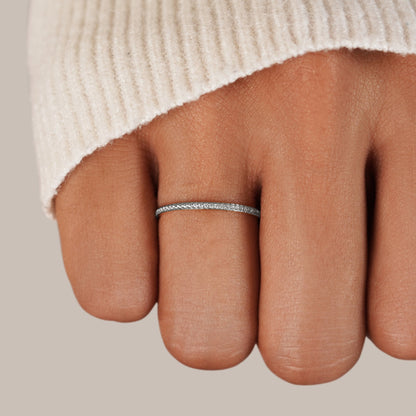 Anillo de cristal Silver Eternity