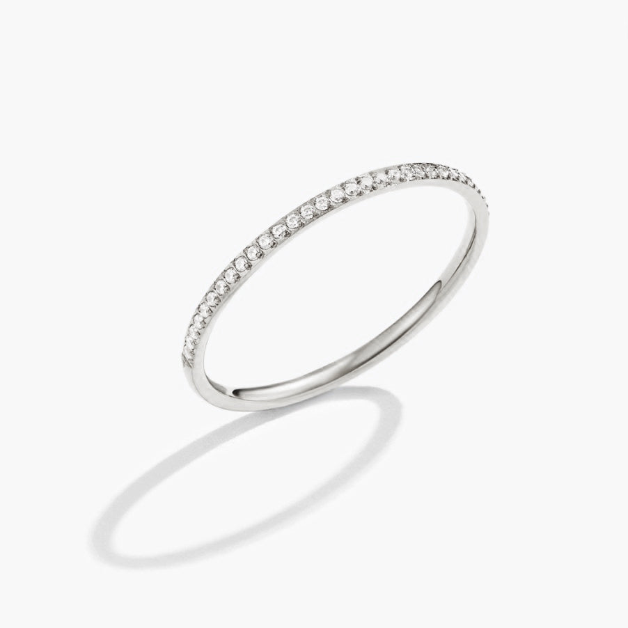 Anillo de cristal Silver Eternity