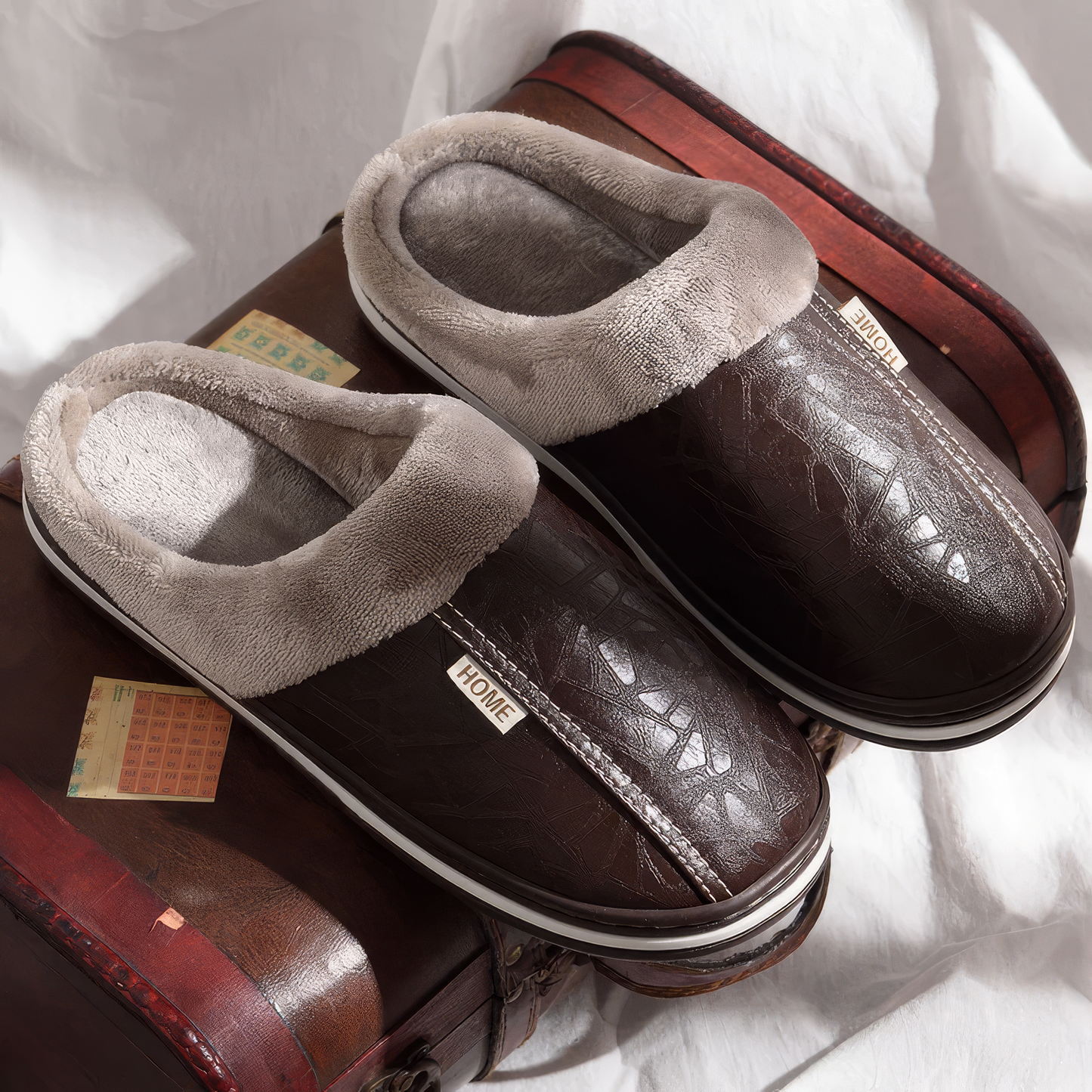 Pantuflas acolchadas y cómodas