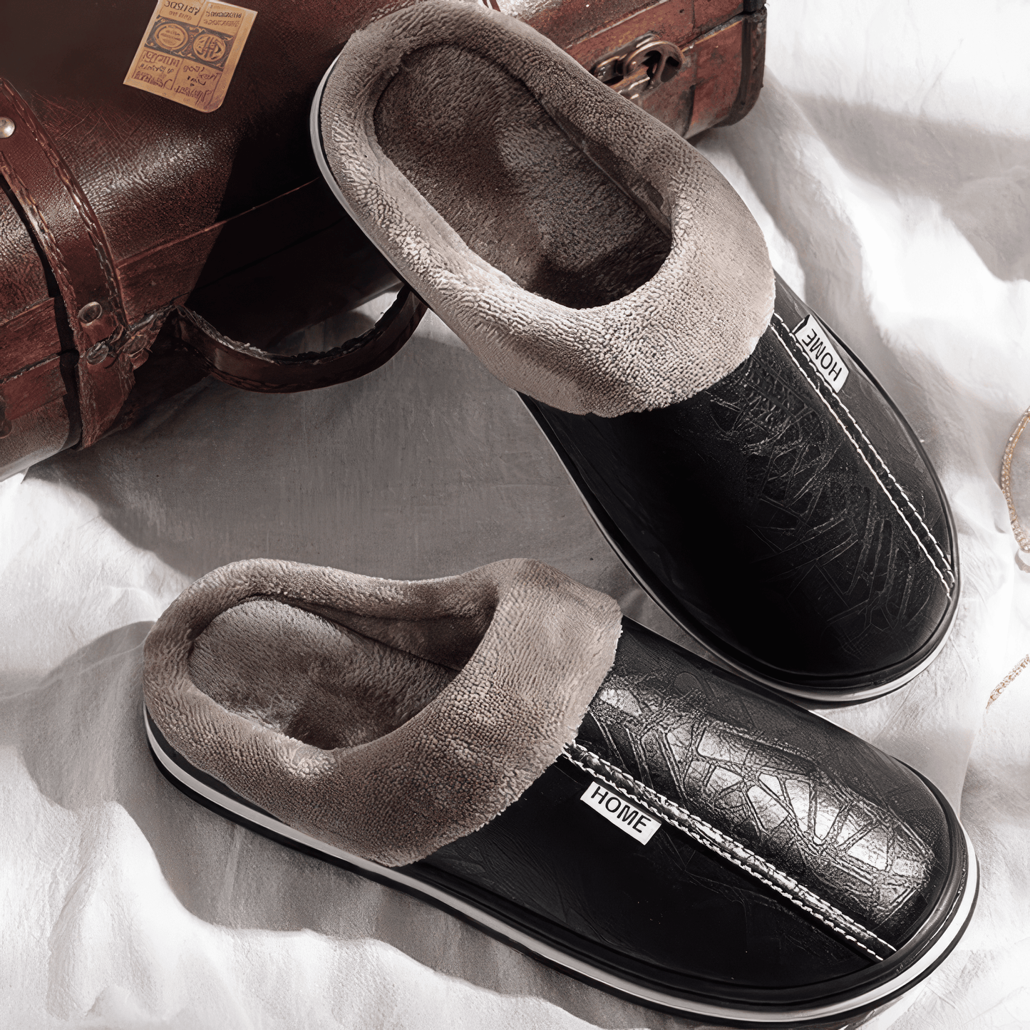Pantuflas acolchadas y cómodas