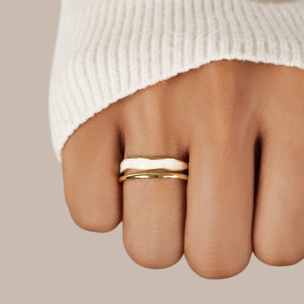 Anillo Sahara Gold en capas