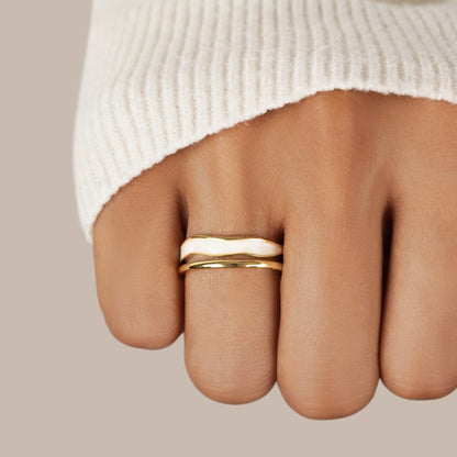 Anillo Sahara Gold en capas