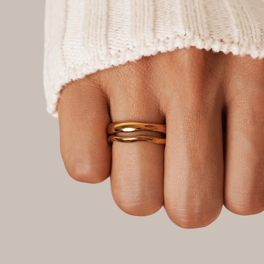 Juego de anillos Madison Wave