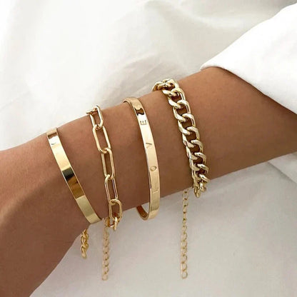 Conjunto de pulseras Élan Mercer en oro blanco