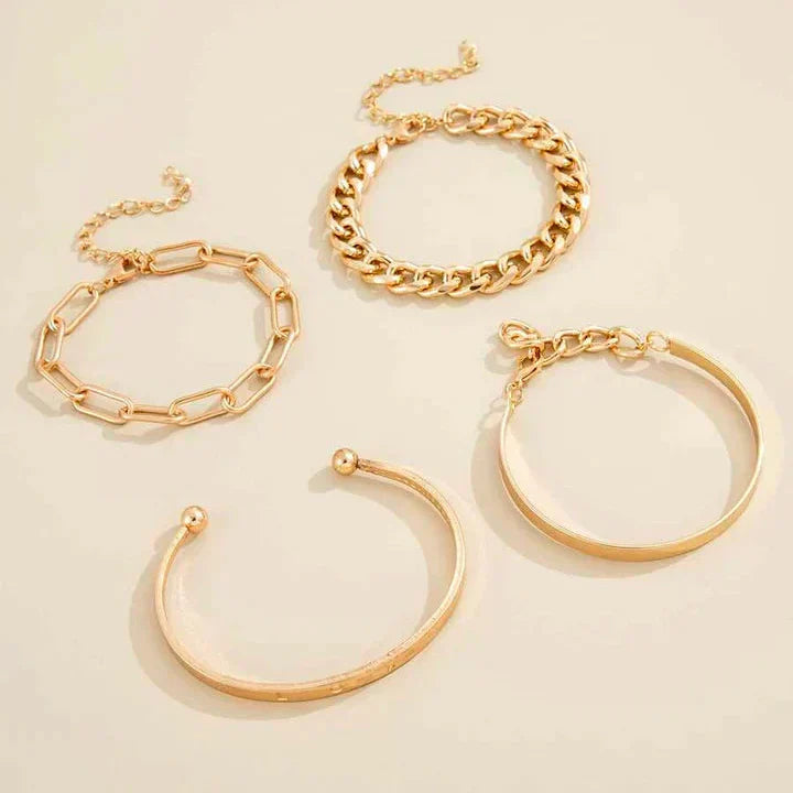 Conjunto de pulseras Élan Mercer en oro blanco