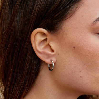 Conjunto de tres mini aros de plata
