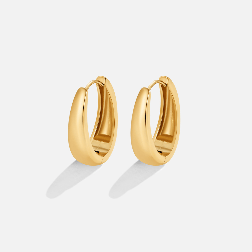 Aretes de aro dorados Valentina