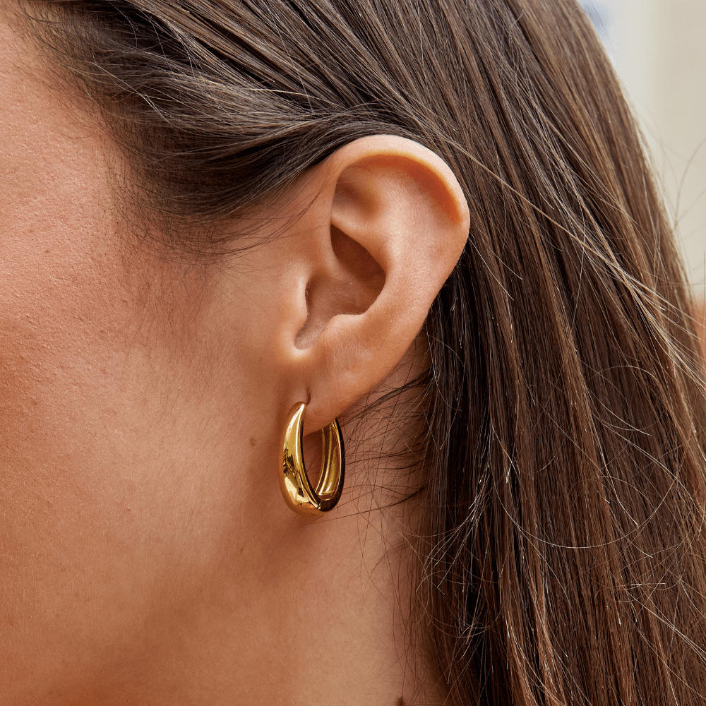 Aretes de aro dorados Valentina